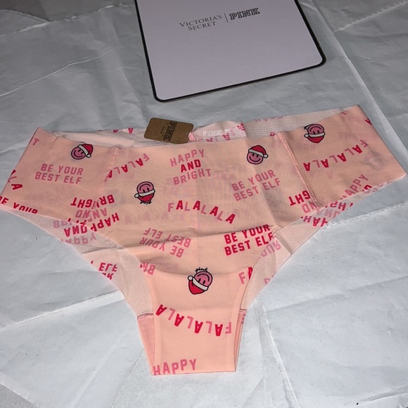 PINK NO-SHOW Christmas CHEEKSTER Panty Victoria's Secret XL - Picture 4 of 12